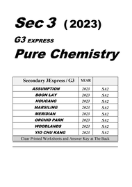 2023 Secondary 3 Express/G3 Exam Paper
