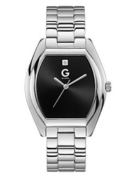 G by Guess Men s Silver-Tone and Black Crystal Watch