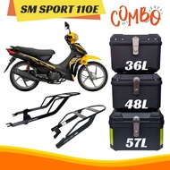 (SM Sport 110E) Givi/Rapido Monorack V Rack+GS 36L Top Box Belakang Motosikal Motor Box Accessories