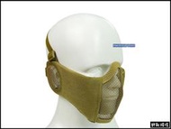 【野戰搖滾-生存遊戲】護耳版鐵網式防彈面罩、面具【狼棕色】可搭配頭盔頭套風鏡黑色沙色CP迷彩黑蟒迷彩