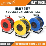 HeavyDuty 4 Universal Socket Wayer Extension Cable Reel power socket extension 13A MK Plug - Pro'SMK