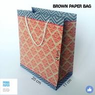 Brown Paper Bag Pattern Batik384 / Shopping Bag / Paper Bag / Paper Bag