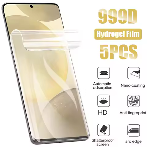 5Pcs Hydrogel Film For Samsung Galaxy S25 S24 S23 S22 Ultra Plus S24 FE Full Cover Screen Protector 