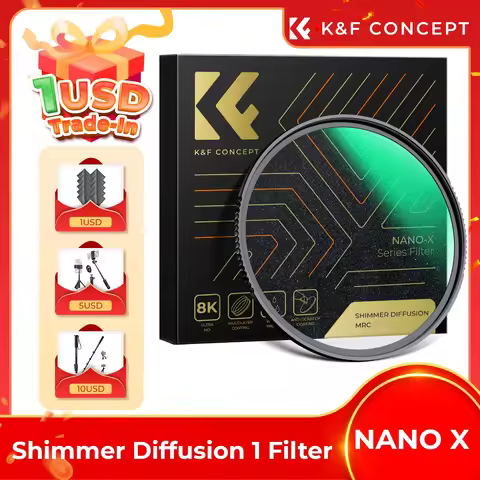 K&F CONCEPT 49-82mm Shimmer Diffusion 1 Microlight Mirror Glass Filter for Camera Lenses Filters Nan