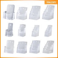 [tenlzsp9] Acrylic Brochure Holder, Brochure Holder, Shelf with Tilt Tabletop Stand, Brochure Sign Holder,