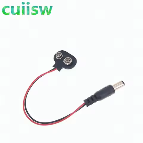 1pcs 9V Battery Connector 9V Battery button power plug for Arduino Mega 2560 1280 UNO R3 5.5*2.1mm