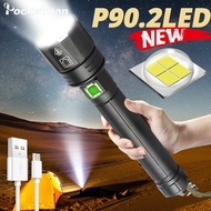 Super Bright XHP90.2 LED Flashlight 2020 NEW 26650 USB Rechargeable XHP70 XHP50 Light 18650 Zoom Cam