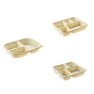 Disposable Lunch Box Gridding Box Bento Commercial Takeout Packaging Box Food-Grade Environment-Frie