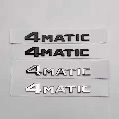 3d ABS Chrome Black 4 Matic Logo 4Matic Emblem Letters Nameplate Car Trunk Badge 4matic Sticker Acce