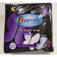 Charmee feminine pads All night long cottony 10pads with wings sanitary napkin