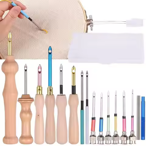 Punch Needle Kit Embroidery Punch Needle Kits Clothes Embroidery Knitting Sewing Needle Stitching To