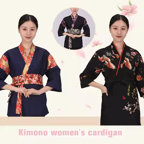 Japanese Style Chef Uniform Coat Sushi Cuisine Restaurant Food Service Work Wear Chef Jackets Hotel 