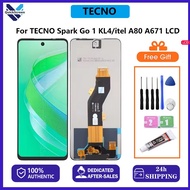Original LCD Screen For Tecno Spark Go 1 KL4/itel A80 A671LC/30C 4G/Pop 9/P65