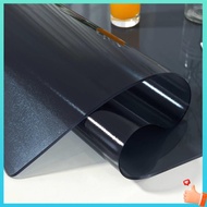 alas meja plastik 桌布 makan Taplak meja pvc frosted hitam yang tidak berbau, kaca lembut, kalis air, 