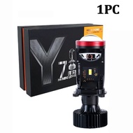 (COD) 2Pcs Lampu Led Mobil Motor Mini Projector H4 Projie Y7D Y6D 100W Super Bright