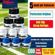 5PCS Wilson Overgrip perforated Tennis Racket Tennis Padel Badminton Comfortable Per Pack 7.7