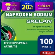 Unilab Skelan 220 mg 100 Tablets - Fast and Long-Lasting Relief From Pain Due To Arthritis Gout and 