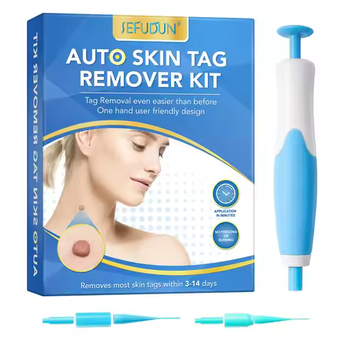 2 IN 1 Auto Skin Tag Remover Kit Micro Skin Tag Removal Device Adult Mole Stain Wart Remover Face Ca
