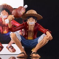 ฟิกเกอร์อนิเมะ OnePiece แบบอย่าง Art King Squatting Luffy KOA Model 15cm โมเดลวันพีช ของขวัญวันเกิด 