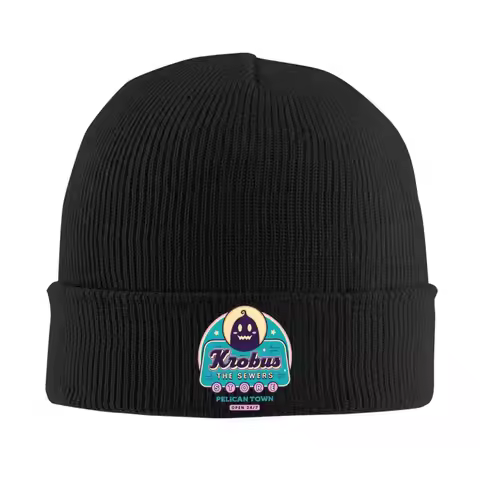 Krobus The Sewers Merchant Stardew Valley Knitted Hat Beanie Autumn Winter Hats Warm Acrylic Hip Hop
