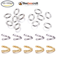 BeeBeecraft 480pcs/20g or 200-1000pcs Split Ring 304 Stainless Steel Jump Rings Double Loops for Jewelry Making DIY