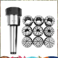 10Pcs ER32 Spring Collets Set 2/4/6/8/10/12/16/18/20mm + MT3  ER32 Collet Chuck Morse Taper Holder