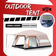 Khemah Camping Tent Waterproof Family Tent Large Tent Person Kemah Besar Outdoor Double Layer Tent D