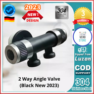 ✅Best Seller New Design 2023 Matte Black SUS304 Two Way Angle Valve 2 Way Faucet Stainless Steel, 1 in 2 out Head Two Way Water Washer Tap Faucet Wash Machine Faucet US304 Two Way Angle Valve 2 Way Faucet Stainless Steel 1 in 2 out Head Two Way Valve Set