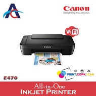 Canon PIXMA E470 Compact Wireless All-In-One Inkjet Printer