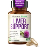 Vegan Liver Cleanse Detox & Repair – Herbal Liver Support Supplement w/ Silymarin, Zinc, Dandelion R