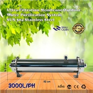 UF3000L Ultra Filtration UF Membrane SUS 304 Stainless Steel Water Filter Purifier Outdoor Backwash 