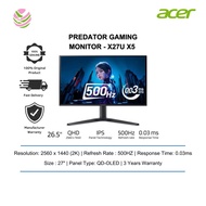 Acer Predator Gaming Monitor X27U X5 - (27/ QD-OLED/ 2K/ 500HZ/ HDMI/ DP/ SPK) UM.GXXSM.501