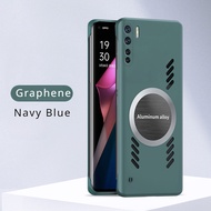 For OPPO A97 A58 A78 A55 A56 A55S A98 F23 A1 Pro 5G Reno 8Z 7Z 8 7 Lite F21 Pro A91 Reno 3 4G Phone Case Frameless Heat Dissipation Wireless Magnetic Simple Business Back Cover