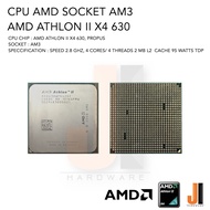 CPU AMD Athlon II X4 630 4 Cores/ 4 Threads 2.8 Ghz 2 MB L2 Cache 95 Watts TDP No Fan Socket AM3 (สิ