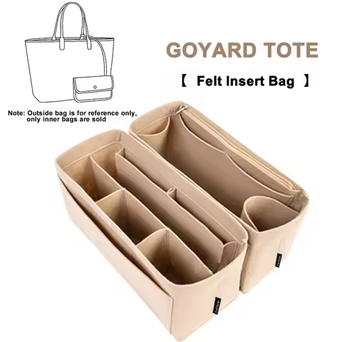 EverToner Felt Insert Organizer For Goyard GM PM Mini Tote Bag Womens Handbag Inner Purse Travel Cos