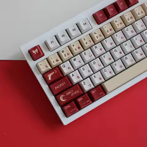 Custom Design Anime PBT Keycap Lycoris Recoil Cherry Profile DYE SUB ISO Enter For GH60 GK61 GK64 68