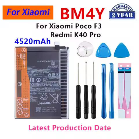 Brand New BM4Y 4520mAh Battery For Xiaomi Poco F3 /Redmi K40 Pro/ K40 Pro Phone Replacement Batterie