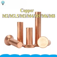 Copper Countersunk Head Rivets GB869 Percussion Type Flat Head Flat Cone Head Solid Rivets Copper D 