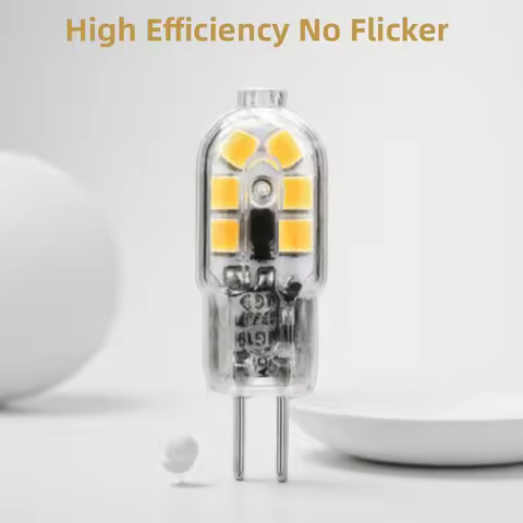 LED MINI G4 AC/DC 12V Low power 1.2W 1.4W 2W 3W high light efficiency strobe free for crystal chande