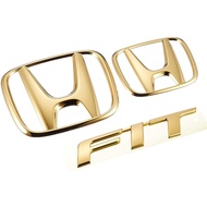 Honda Access Genuine Parts Jazz Fit GK Pre FL Gold Emblem Set 3pcs Made in Japan