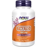 NOW Supplements, 7-Keto (DHEA Acetate-7-one) 100 mg, Weight Management*, 120 Veg Capsules WCSD