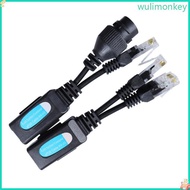 WU RJ45 Ethernet Cable Combiner Splitter Kit RJ45 Combiner POE Adapter 1Pair