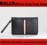 Bally Men's Handbag Hartland Series Men's Wrist Bag Handbag Black Hartland Handbag Bally Stripe Hand