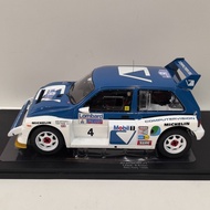 IXO 1/18 MG METRO 6R4  #4 1986 Master Rally Car Model Alloy Limited Edition Car Model