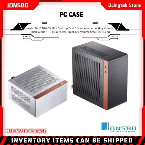 JONSBO N10/NV10 MINI ITX Case Supports 1U FLEX Power Supply Aluminum Alloy Desktop Office Computer C