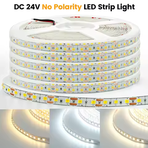 5m 10m SMD 2835 Led Strip Light No Polarity 24V 120LEDs/m RA85 8mm Copper PCB for Under Cabinet Coun