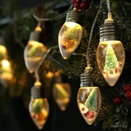 JUSTOTRY 2PC 6.6ft Christmas Lights for Indoor Bedroom Decorations - 10 LED Globe Bulbs String Light