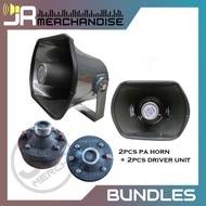 BUNDLE 47: 2pcs Horn 6x9" Trompa + 2pcs Driver Unit Speaker SET