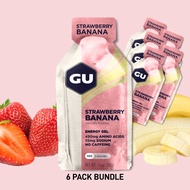 (6 Packs) GU Energy Gel Strawberry Banana