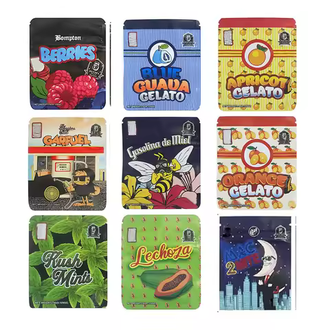 1G 3.5G Child Lock Mylar Bags Smell Proof Pouch Soft Empty ZipLock 3.5 Grams Package Zipper Storage 